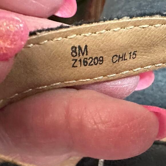 BOC black strappy toe loop flats size 8 - Picture 8 of 8